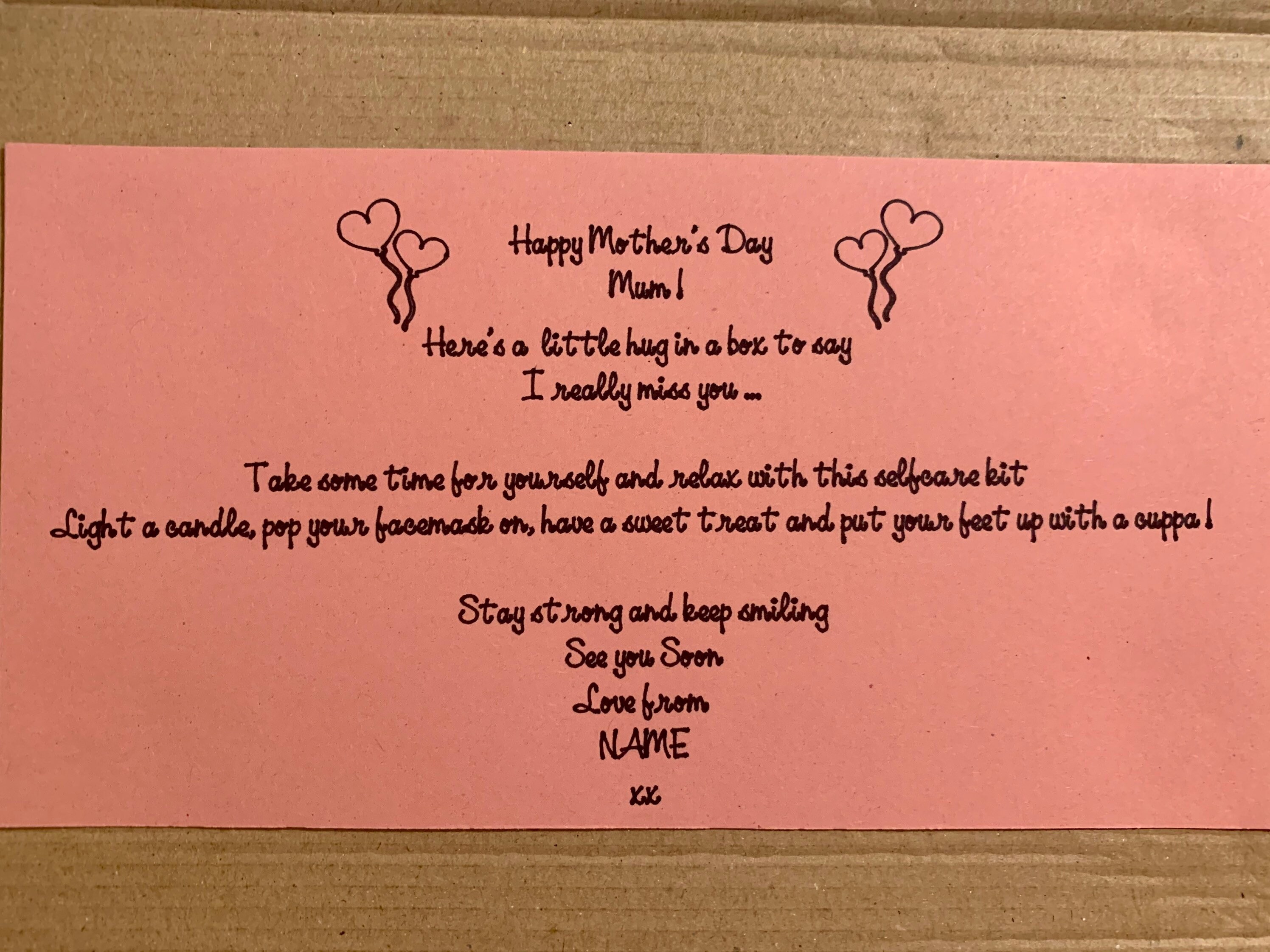 Letterbox Mothers Day Care Kit Etsy.de