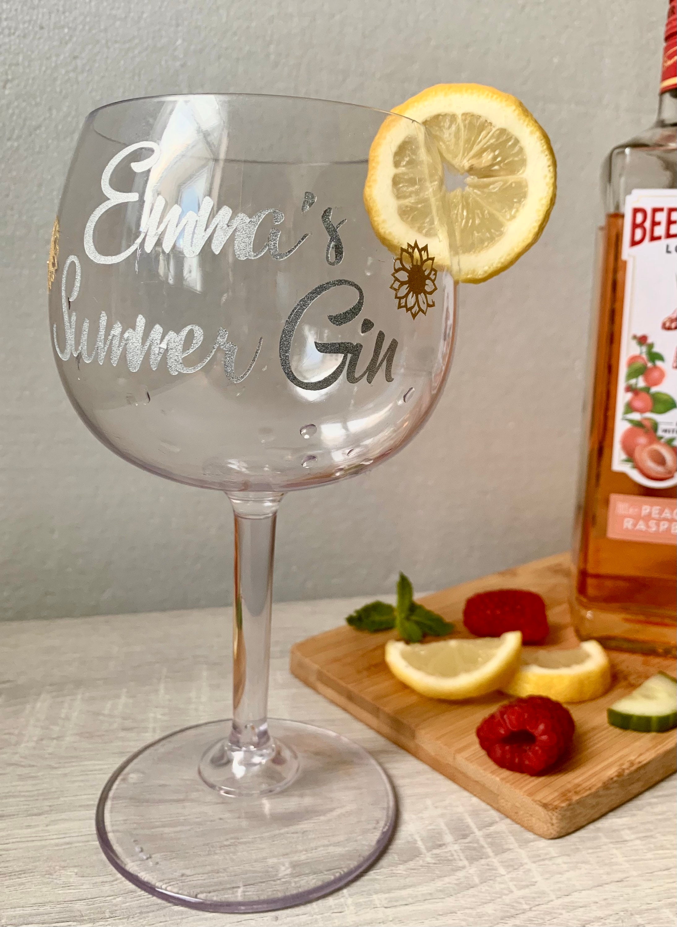 Personalised Summer Plastic Gin Glasses Etsy UK