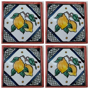 Decorated tiles, backsplash tiles, kitchen tiles, 10x10 tiles, Sicilian decorations, dororo lemon tiles, Sicilian tiles, Italian tiles