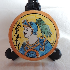 Tile with Paladino Siciliano decoration