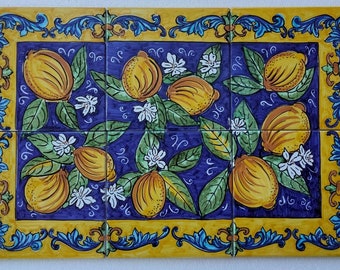 Tiles, ceramic mosaic, backsplash, Italian ceramic, wall tiles, garden tiles, kitchen decor, handmade ceramic tiles,