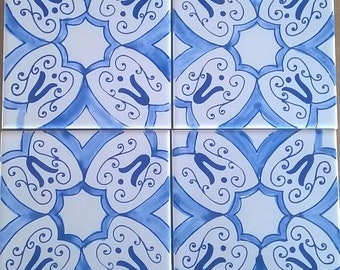 4x4 pollici hand decorated tiles