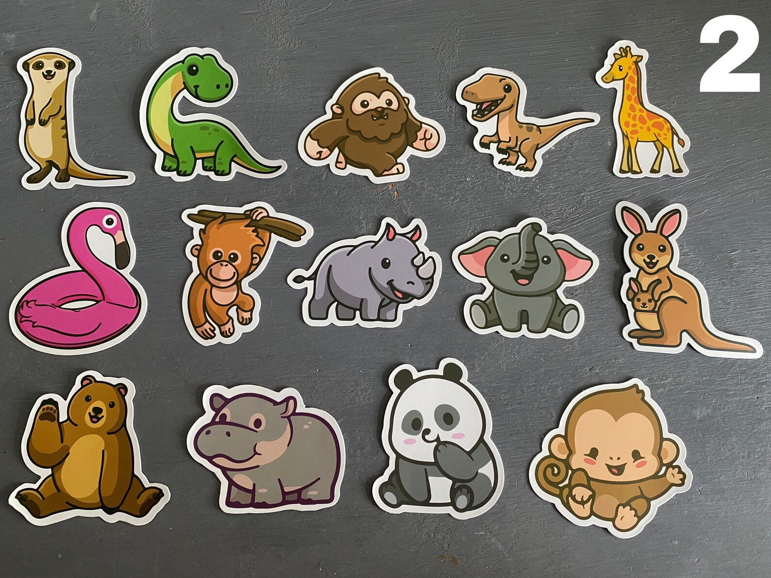 Cute Animal Sticker Bundles Laptop Water Bottle Notebook Etsy