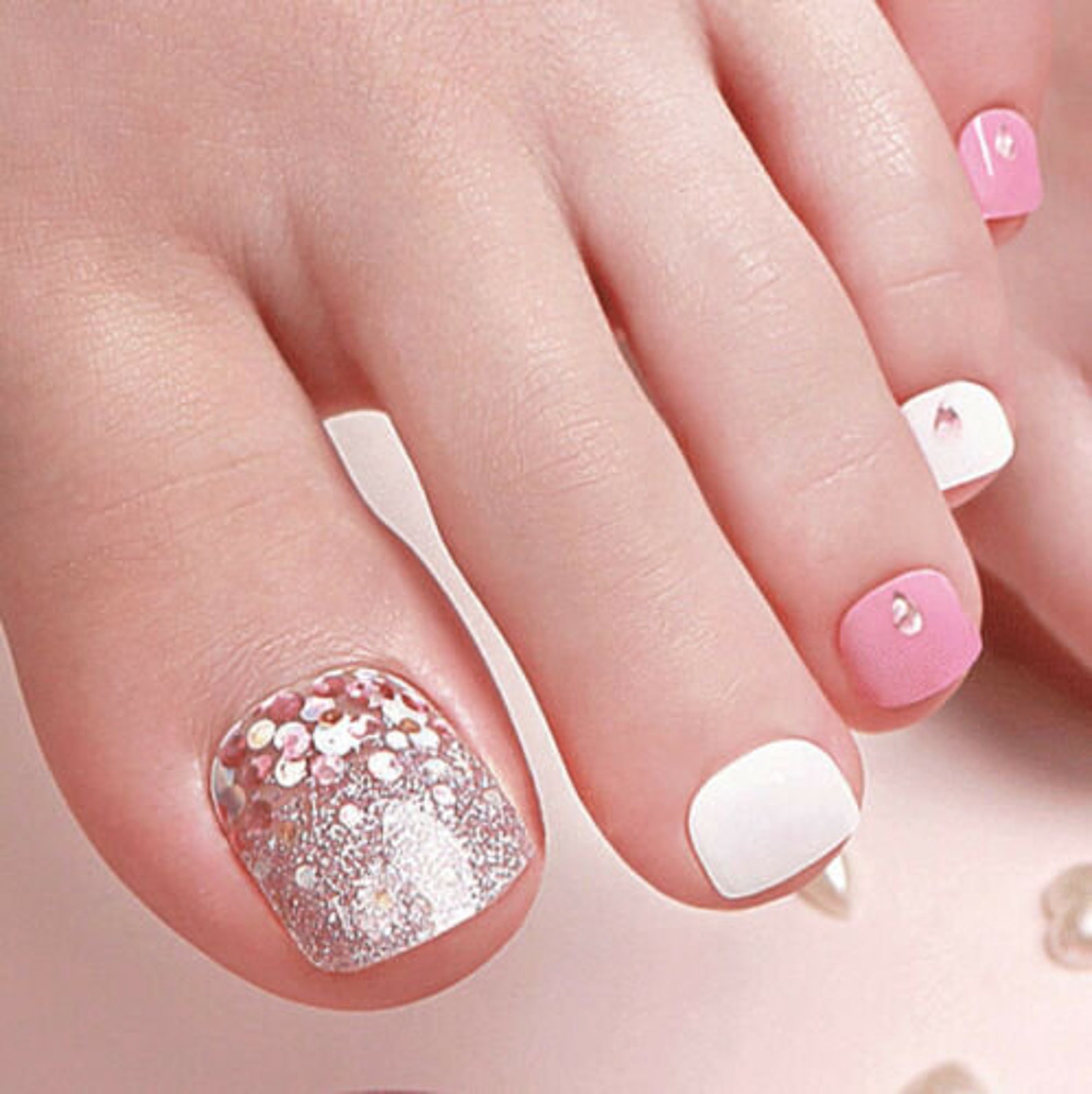 ZINIPIN Gel Nail Art Toenail Polish Stick On Sticker Strips Etsy