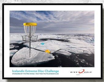 Extreme Disc Golf Locations - Icelandic  Digital Print: 8 x 10 & 11 x 14 / File Download / You Print From Our File / Disc Golf Art / Decor