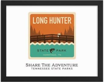 Long Hunter Tennessee State Park Print Framed State Park Print TN State Park Print With Frame Tennessee Camping Tennessee Fishing