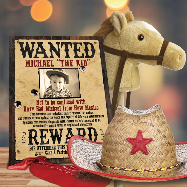 Custom Wanted Poster / Digital Download / Kids Party Wanted Poster / Western Wanted Poster / Adult Wanted Poster / Funny Wanted Poster image 2