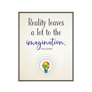 IMAGINATION Quote / John Lennon /  Digital Download  / 11x14 & 8x10 / Wall Decor / Wall Art / Printable Poster / John Lennon Quote