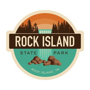 Rock Island State Park Sticker Tennessee State Park Sticker Tennessee State Park Decal Camping Sticker Cabins Sticker RV Sticker RV Decal