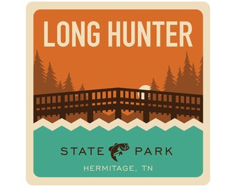 Long Hunter State Park Sticker Tennessee State Park Sticker Tennessee State Park Decal Camping Sticker Cabins Sticker RV Sticker RV Decal