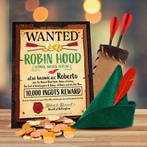 Robin Hood Poster, Custom Robin Hood Poster, Robin Hood Party, Kids Party, Robin Hood Birthday, Children Party Poster