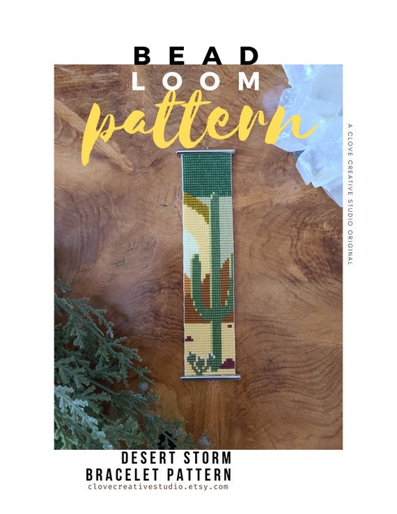 Desert Storm Seed Bead Bracelet Pattern Loom Bead Pattern Cuff