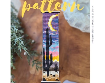 Desert Night Sky Seed Bead Loom Bracelet Pattern (PDF)