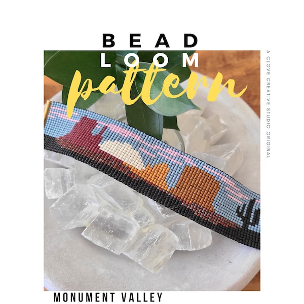 Patrón de pulsera de cuentas de Monument Valley: Paisaje del suroeste (PDF)