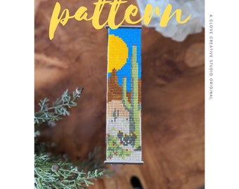 Desert Cactus Seed Bead Bracelet Pattern: Miyuki Delica Loom (PDF)
