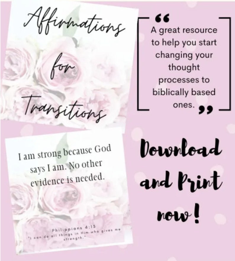 Christian Affirmation Cards Printable Download zdjęcie 1