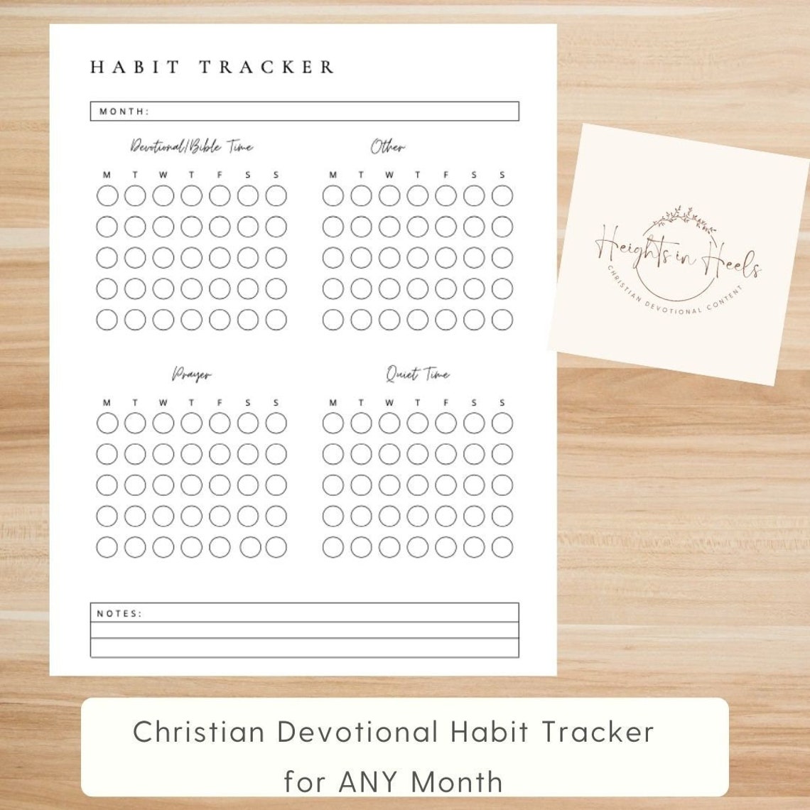 Christian Habit Tracker Printable Etsy