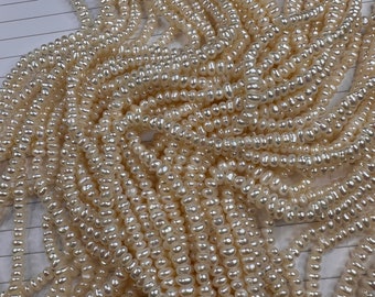 3.5mm Button Freshwater Seed Pearl Beads