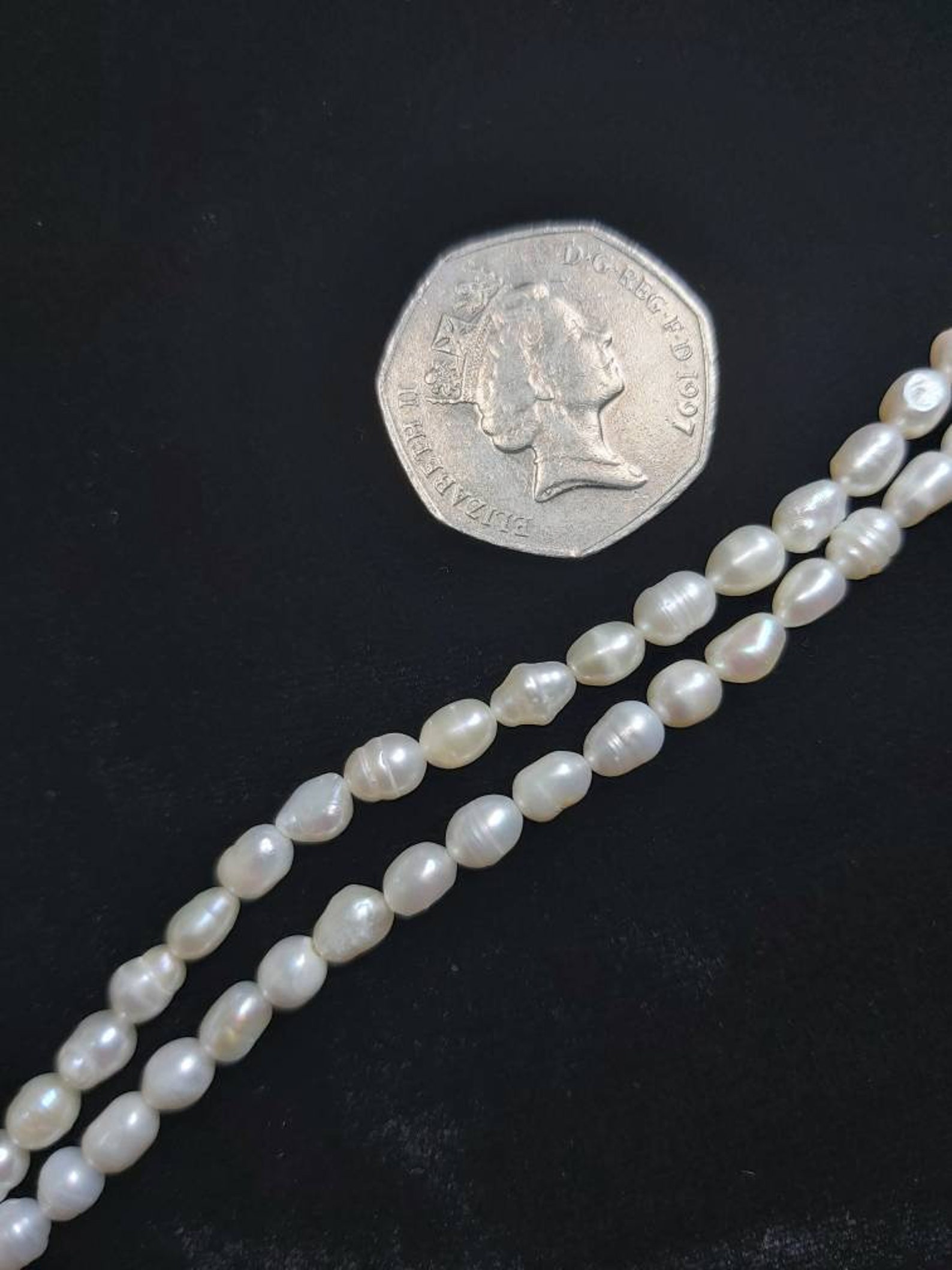 Genuine Freshwater Pearls. 5mm Fine Oval Brilliant White Seed Etsy
