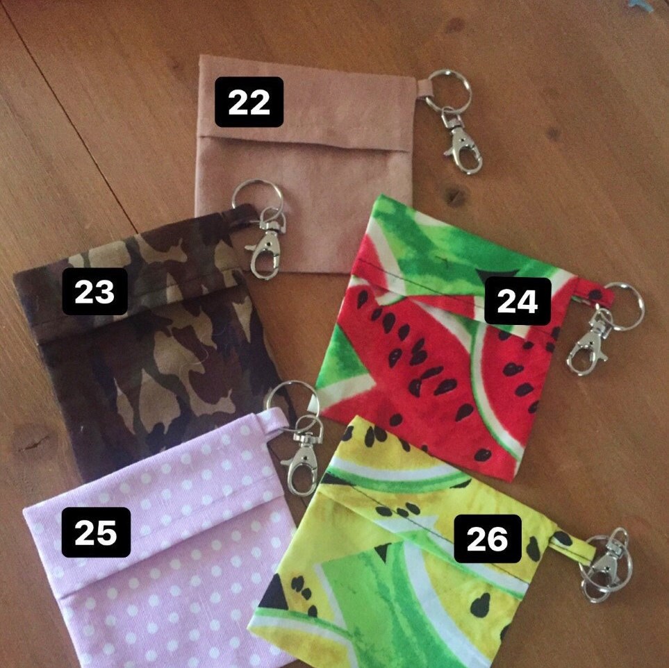 Face Mask Holder Pouch Bag Case Various Designs Etsy