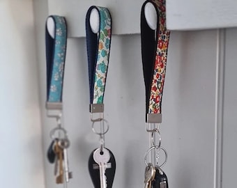 Liberty Keyring, Liberty Key Fob, Liberty Fabric Strap, Tana Lawn Fabric, Wristlet, Key Fob, Key ring, Key Lanyard, Key Loop, Wrist Lanyard