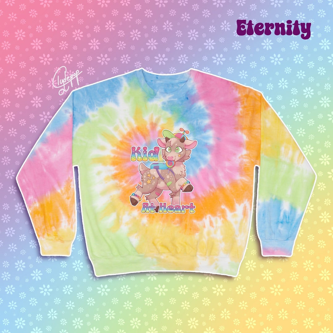 Kid at Heart Goat Tie-dye Sweatshirt - Etsy