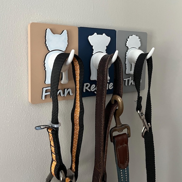 Soporte para correa de perro personalizado: divertido gancho de pared con forma de trasero de perro, colgador para correa y collar de mascota, regalo para perro