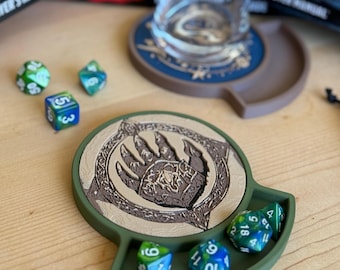 Personalized Dungeons and Dragons Dice Coaster: DM DnD Gift Accessory