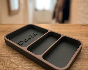 Bandeja organizadora personalizada: organizador minimalista para la entrada, organizador de mesilla de noche a medida para llaves, reloj y cartera, regalo de decoración moderna para el hogar.