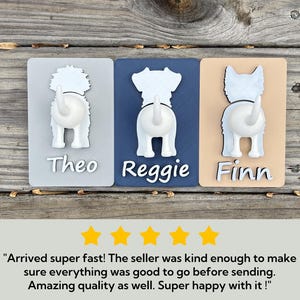 Personalized Dog Leash Holder – Funny Dog Butt Wall Hook, Pet Leash & Collar Hanger, Gift for Dog image 8