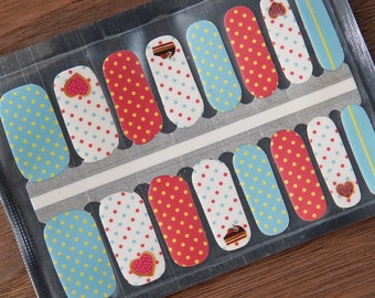 Nail Wraps 100% Nail Polish Stickers Nail Strips Nail Polish Strips Stick on Nail Polish Diner & Dessert