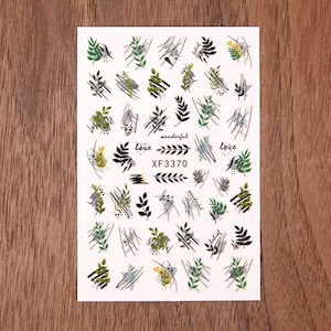 Nail Stickers Nail Art Stickers Nail Decals Leaf Nail Stickers