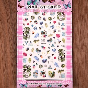 Nail Stickers Nail Art Stickers Nail Decals Palm Leaves Floral Nail Stickers