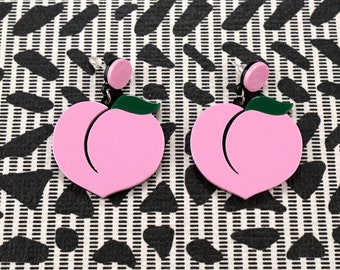 Pink Peach Earrings, Jewelry, Earrings, Dangle Earrings