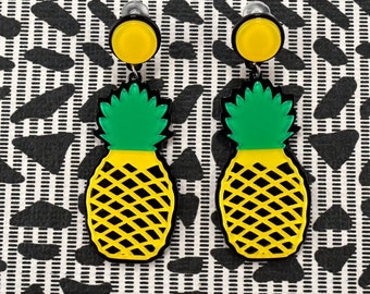 Pineapple Earrings, Jewelry, Earrings, Dangle Earrings