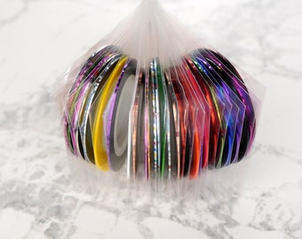 Nail Stickers Multicolor Rolls Striping Tape, Line Nail Sticker Tools, Nail Art, Nail Designs, Nail Stickers