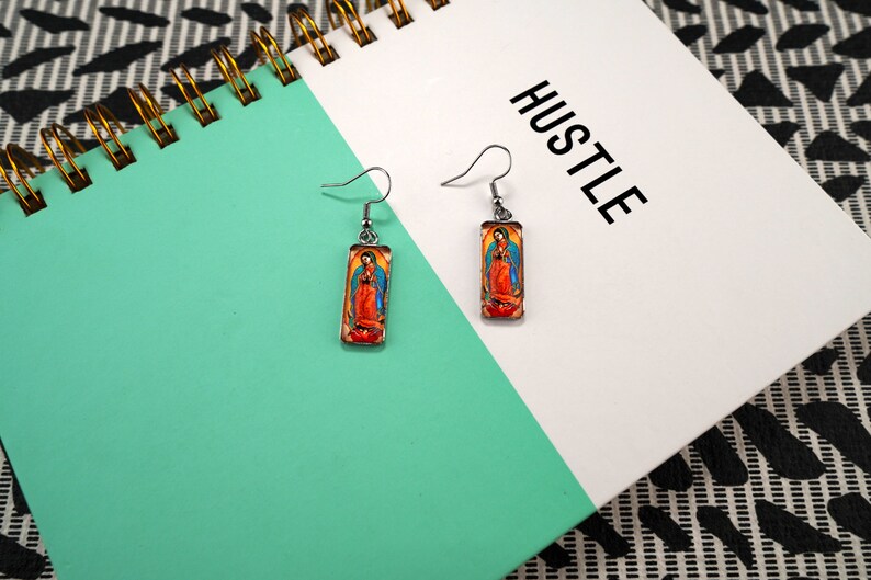 Jewelry Virgin Mary Earrings Our Lady of Guadalupe Earrings