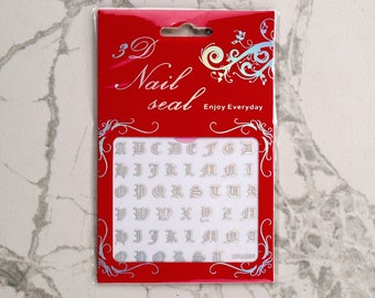 Nail Stickers Nail Art Stickers Nail Decals Holographic Old English Nail Art