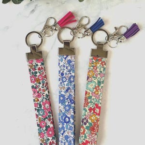 Wristlet Key Fobs, Secure Clip Key Fob, Liberty of London, Keychain, Gifts