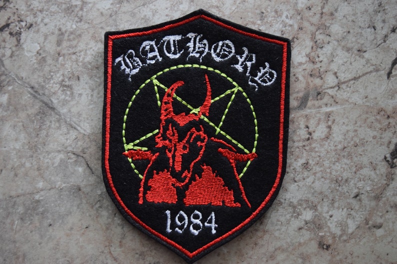 Bathory Patch Black Thrash Viking Metal Band Logo Bathory Patch Black Thrash Viking Metal Band Logo