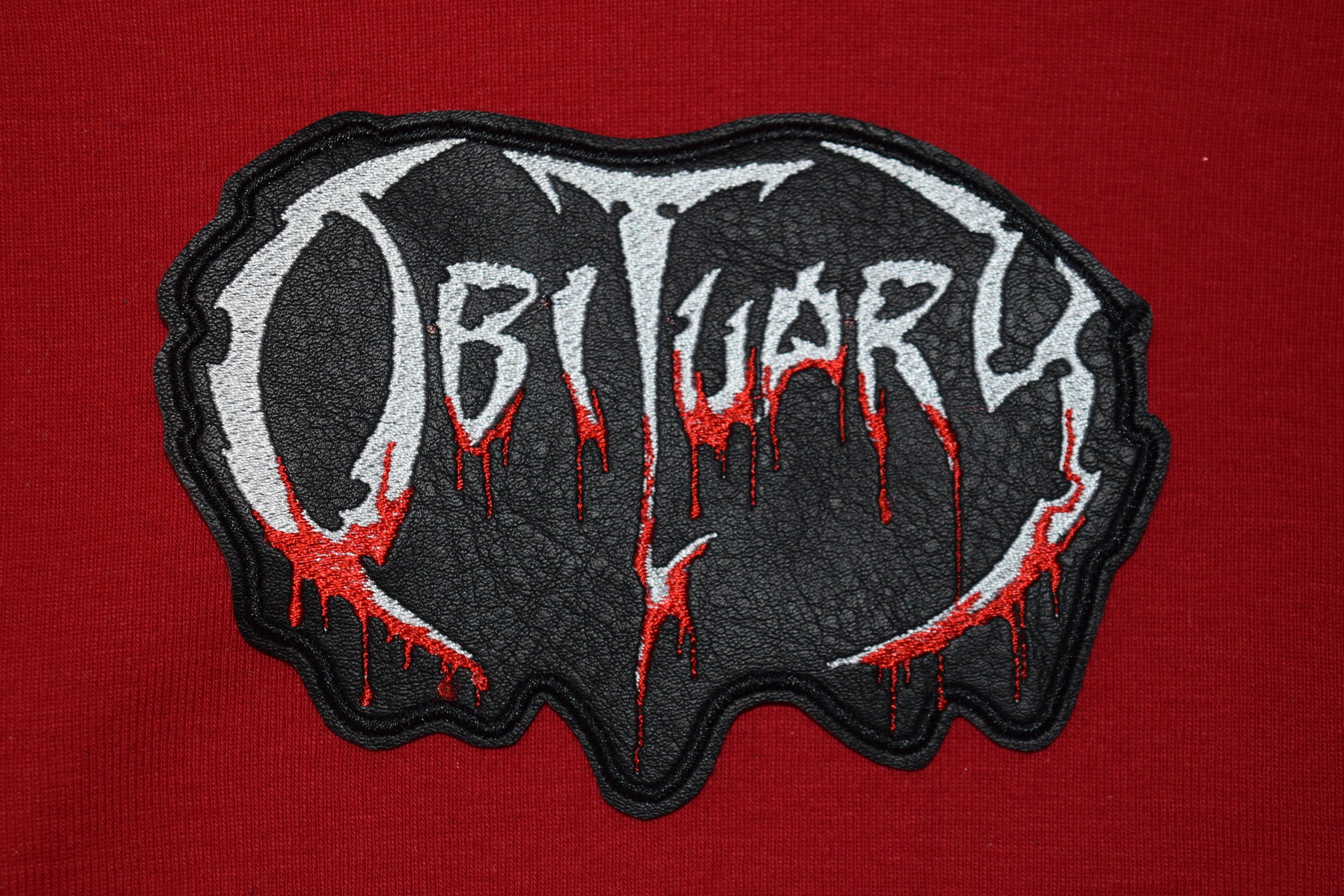 OBITUARY DEATH METAL WOVEN PATCH OBITUARY DEATH METAL WOVEN PATCH