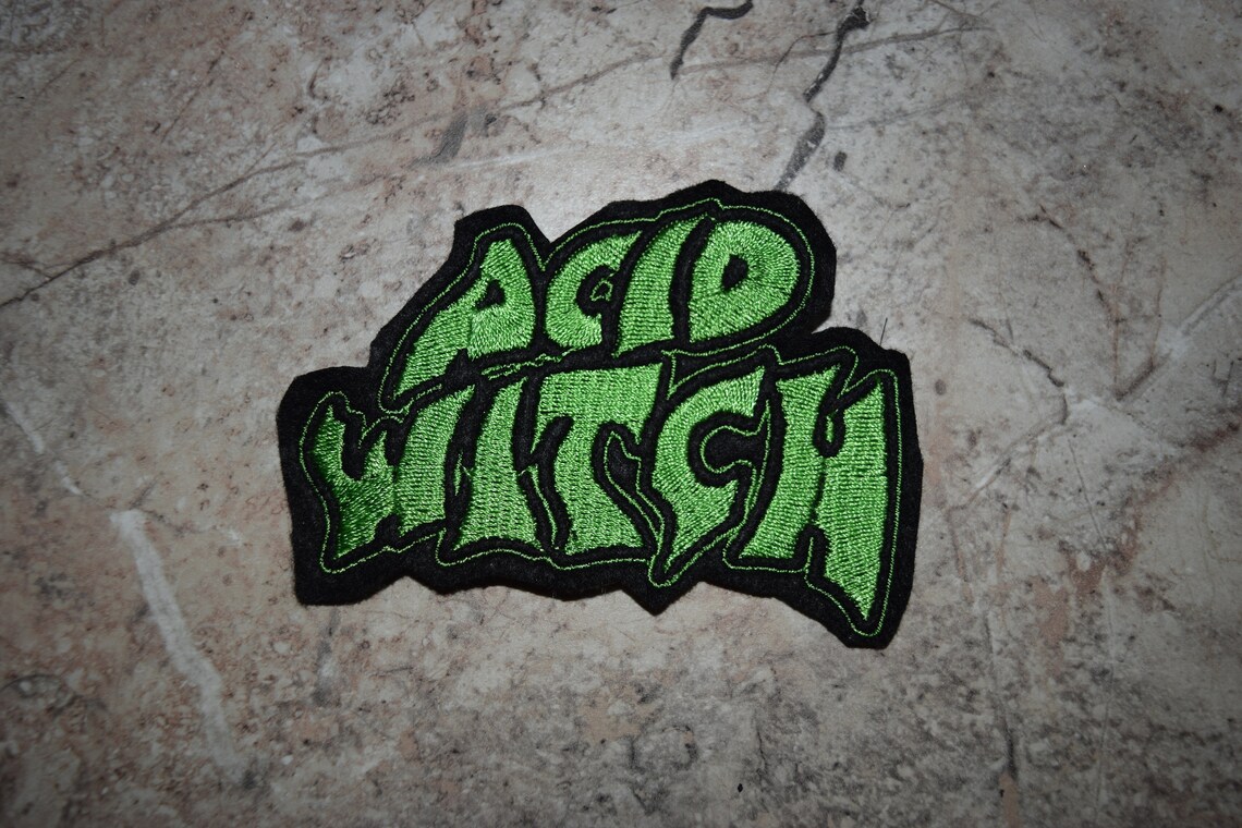 Acid Witch patch Embroidered logo Band symbol patches pin Etsy