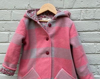 Upcycled wool jacket size 5 AU kids'