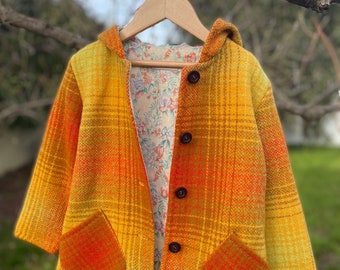 Upcycled wool jacket size 4 AU kids'