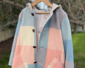 Upcycled wool jacket size 6 AU kids'