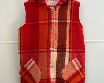 Upcycled wool vest size 6 AU kids’