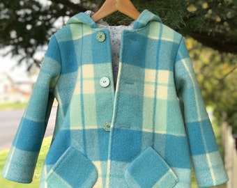Upcycled wool jacket size 5 AU kids'