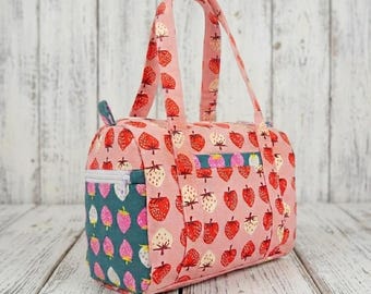 Strawberry Mini Duffle Bag, Purse, handbag, tote