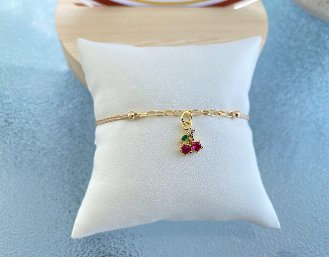 Vanessa Corded Friendship Bracelet in Cherry Illusion main image 1