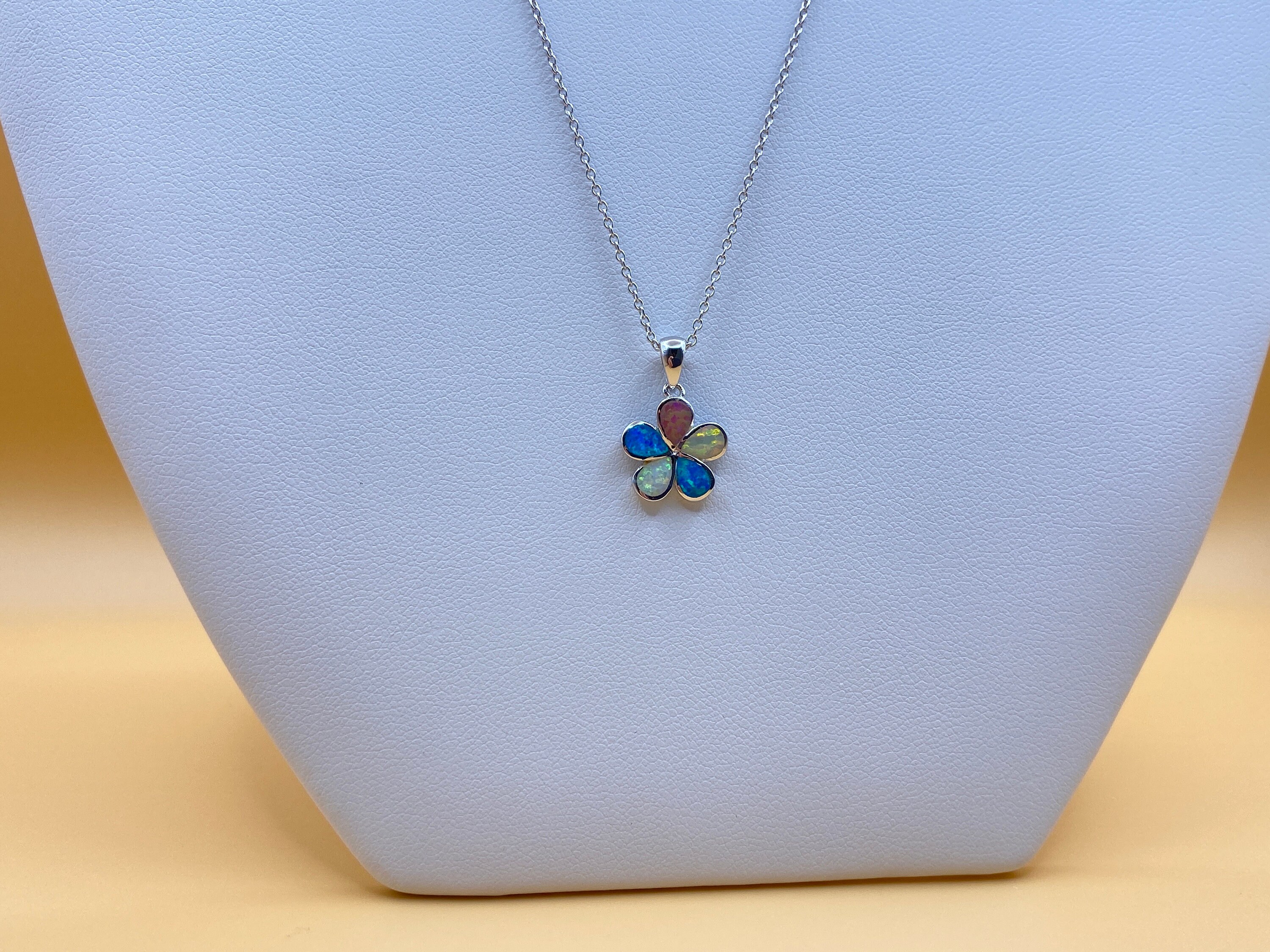 Set Jewelry. Plumeria Necklace. Opal Jewelry Sets. Multicolor